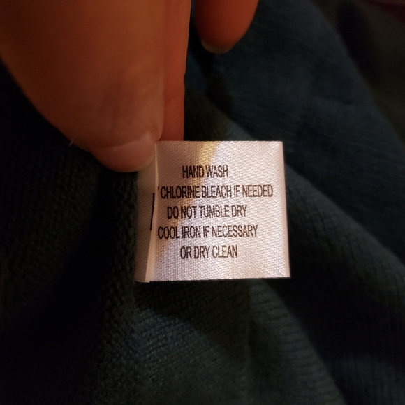 Cullen Cashmere Teal Hooded Poncho - Picture 8 of 8